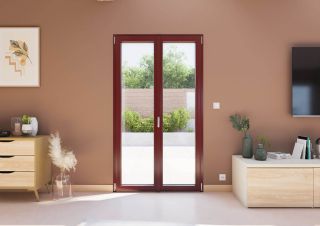 Porte Fenêtre PVC vue intérieur Rouge