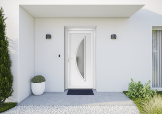 Porte d'entrée PVC Ligne_Vitree quito blanc