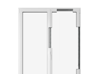 Porte-fentre-PVC-Squelette-technique.png Porte Fenêtre PVC vue semi ouverte Squelette technique