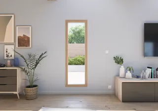Fenêtre fixe PVC chêne mat