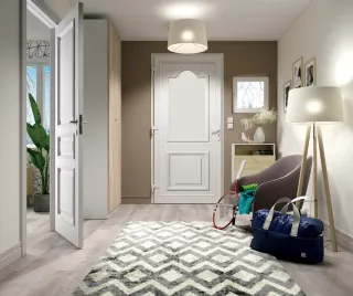 porte-vue-interieur-entree-maison.webp entrée de maison, focus Porte d'entrée