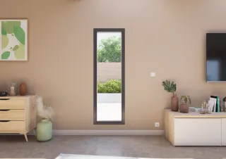 Fenêtre fixe PVC gris anthracite
