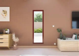 Fenêtre fixe PVC rouge